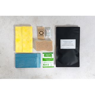 Kit de limpieza completo en bolsa zip-lock de material compostable