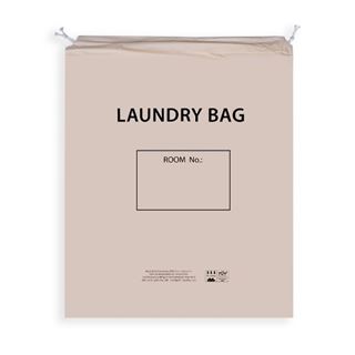 Bolsa de laundry de almidón de trigo con cordón de cierre de algodón. Certificada compostable 100%